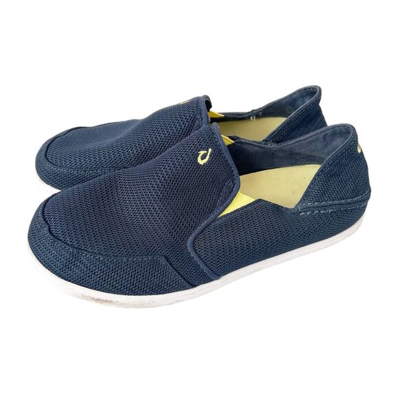 Olukai Navy Blue Nohea Mesh Slip On Sneakers Sz 5Y - Picture 4 of 7